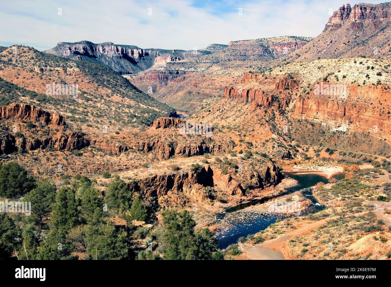 Salt River canyon, Arizona and Apache reservation. Stock Photo