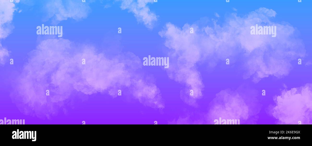 Atmospheric purple and blue sky cloud background Stock Photo