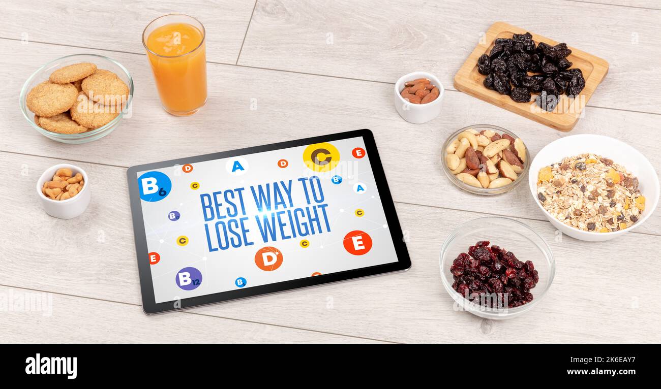 Healthy Tablet Pc compostion concept Stock Photo - Alamy