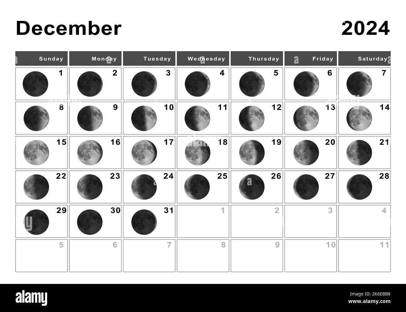 December 2025 Calendar Moon Jose Morris