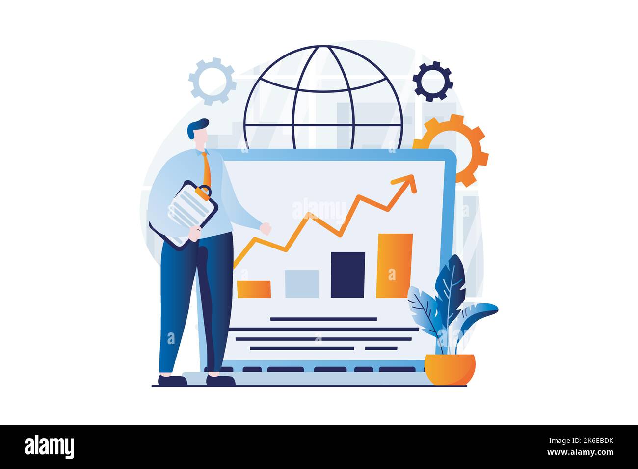 Worldwide economic analysis Stock Vector Images - Alamy
