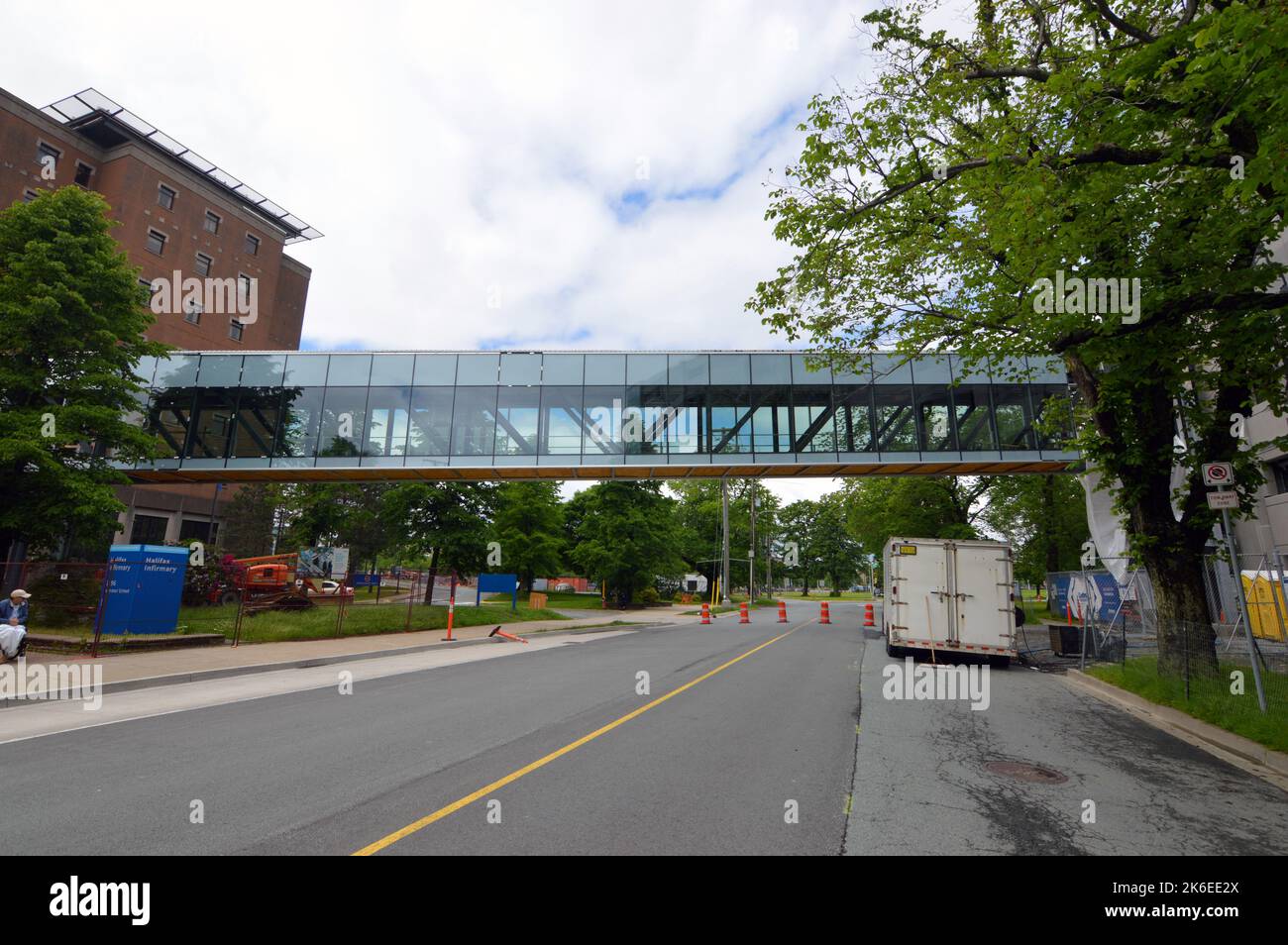 New pedway connecting the Halifax Infirmary to a new parking garage at