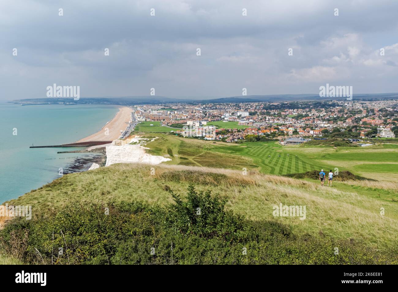 View of Seaford from Seaford Head East Sussex England United Kingdom UK Stock Photo