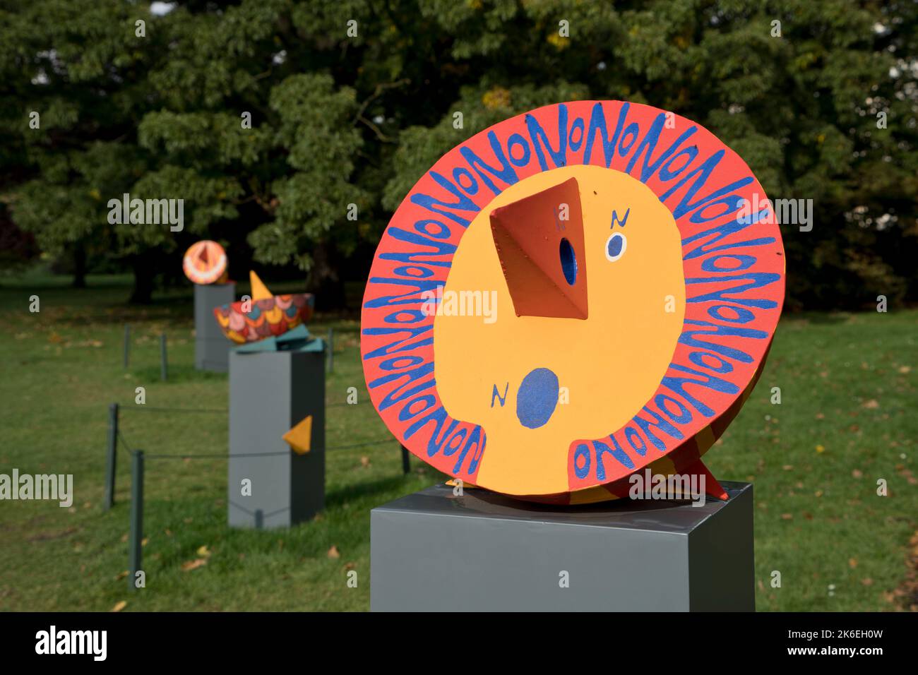 Views and visitors to the 2022 Frieze Arts fair sculpture park in