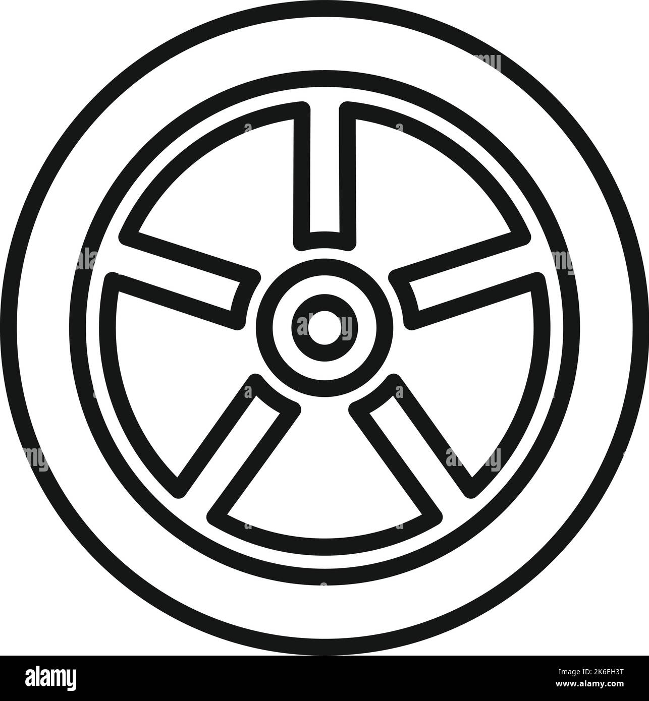 Car wheel icon outline vector. Spare part. Vehicle service Stock Vector ...