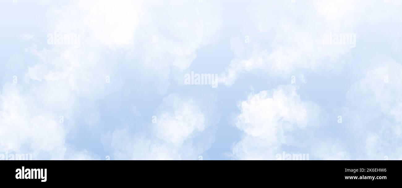 Calm blue cloudy sky background Stock Photo