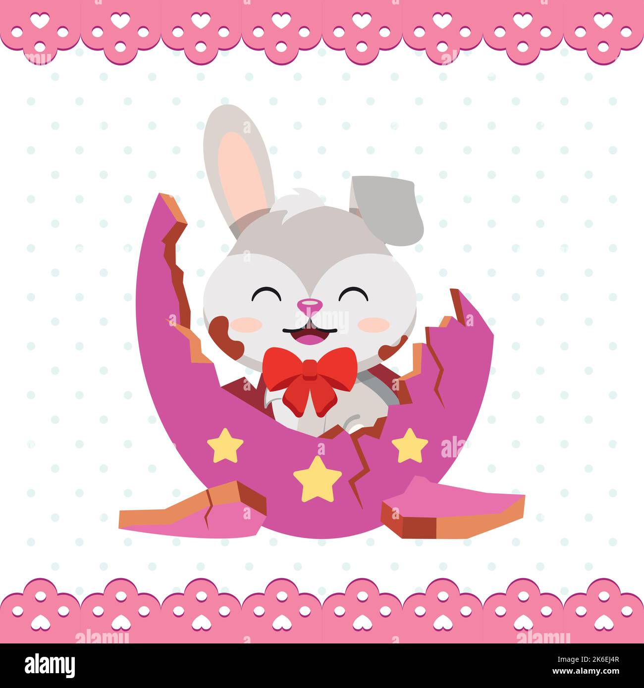 Colored happy easter poster pastry colored Vector Stock Vector