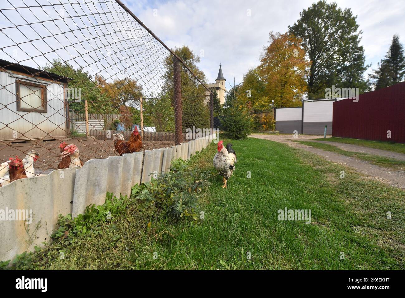 Moscow region. Dirt. Economic buildings near the lock of artists Maxim