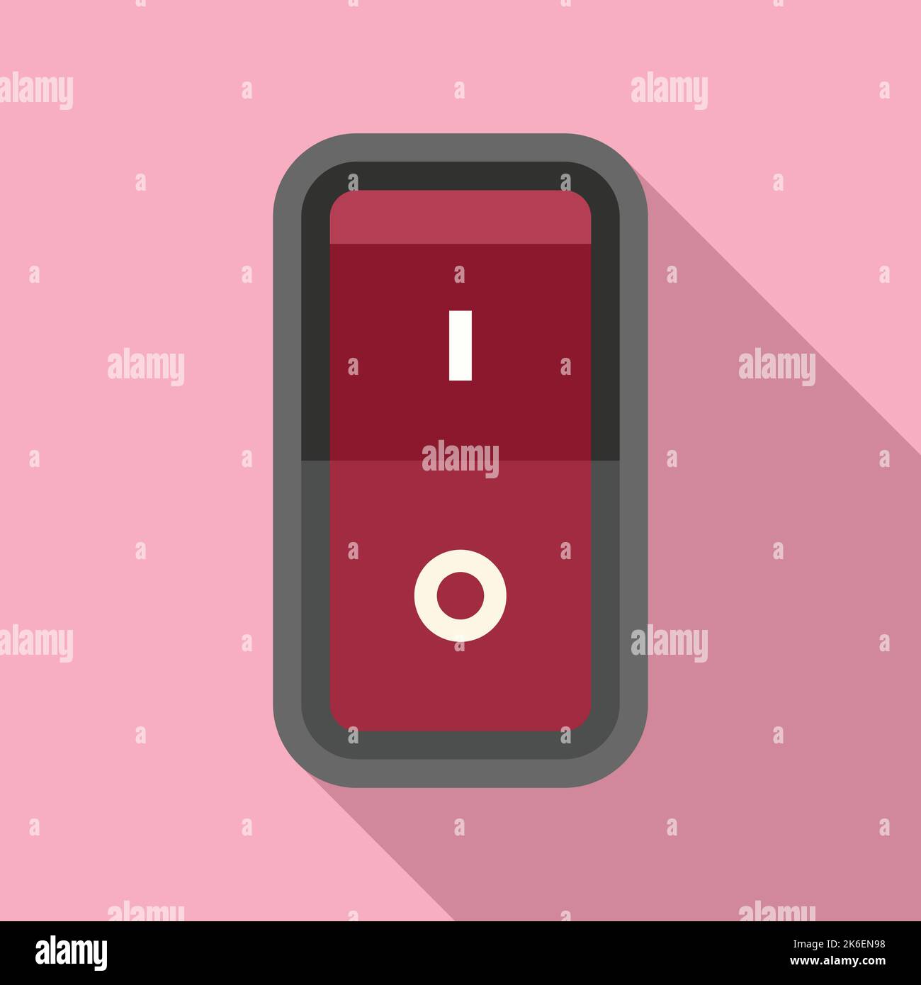 Circuit breaker icon flat vector. Electric box. Fuse panel Stock Vector