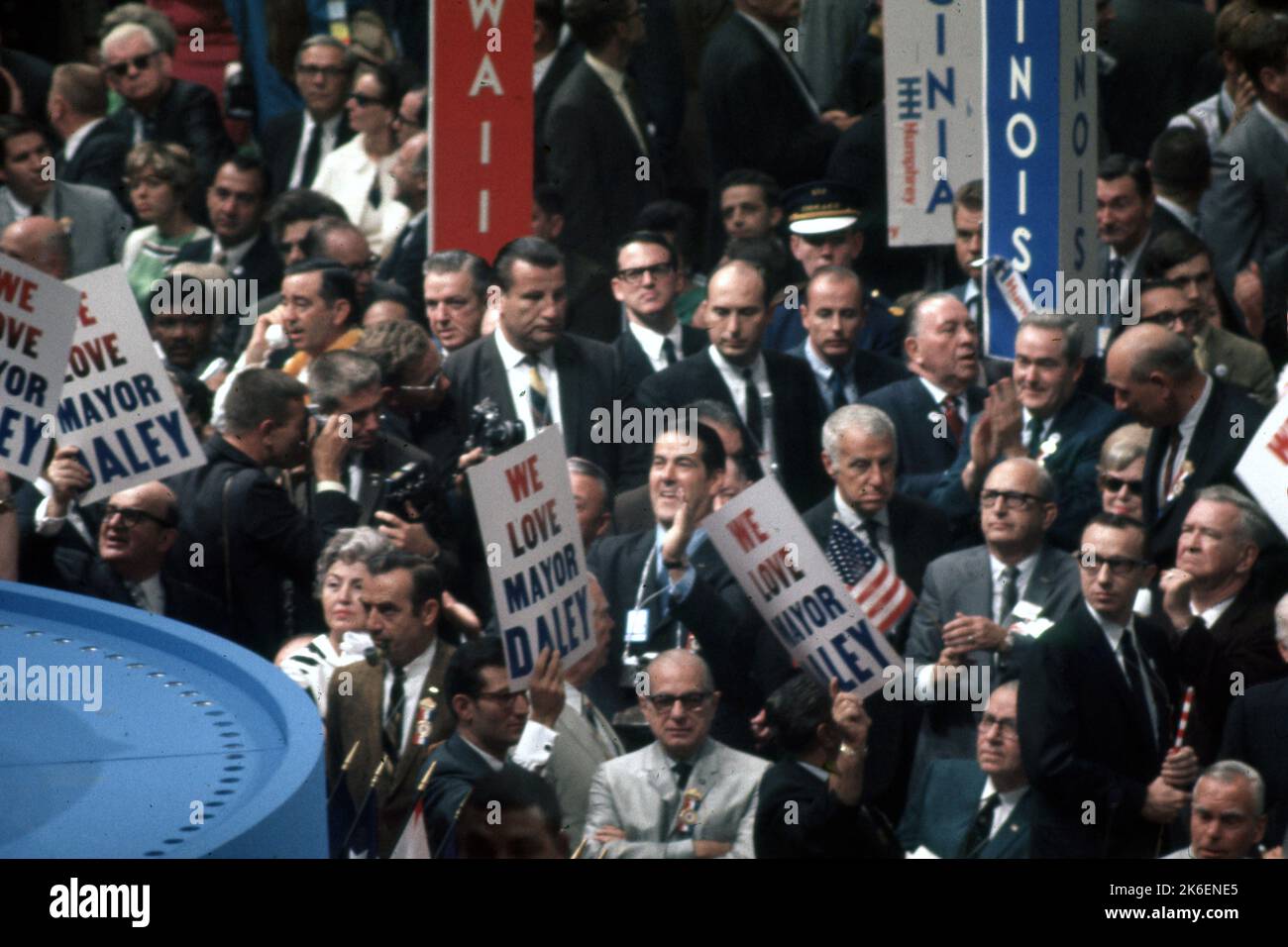 August 26, 1968, Chicago, Illinois: HUBERT H. HUMPHREY in a rally at the Chicago Democratic National Convention. (CREDIT IMAGE: © KEYSTONE Press Agency/ZUMA Press Wire).ew Stock Photo