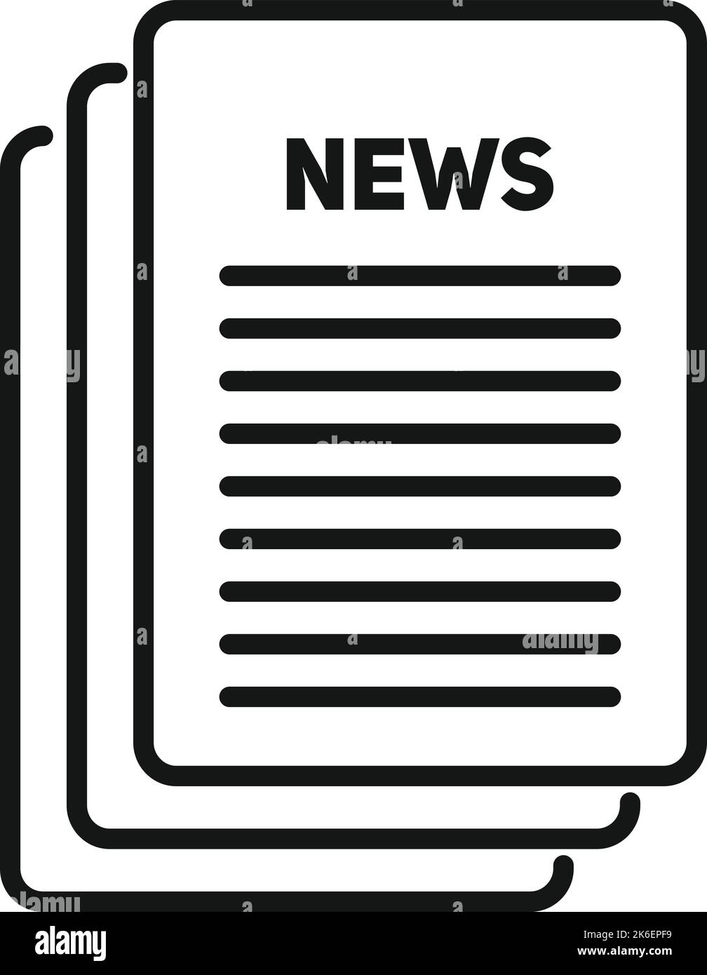 Release newspaper icon outline vector. Daily tabloid. Media article