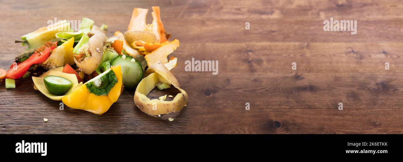 Food Cooking Scraps And Trash. Vegetable Peel Stock Photo