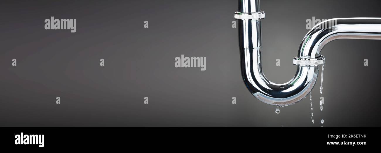 Water Pipe Leak And Home Leaking Damage Stock Photo Alamy