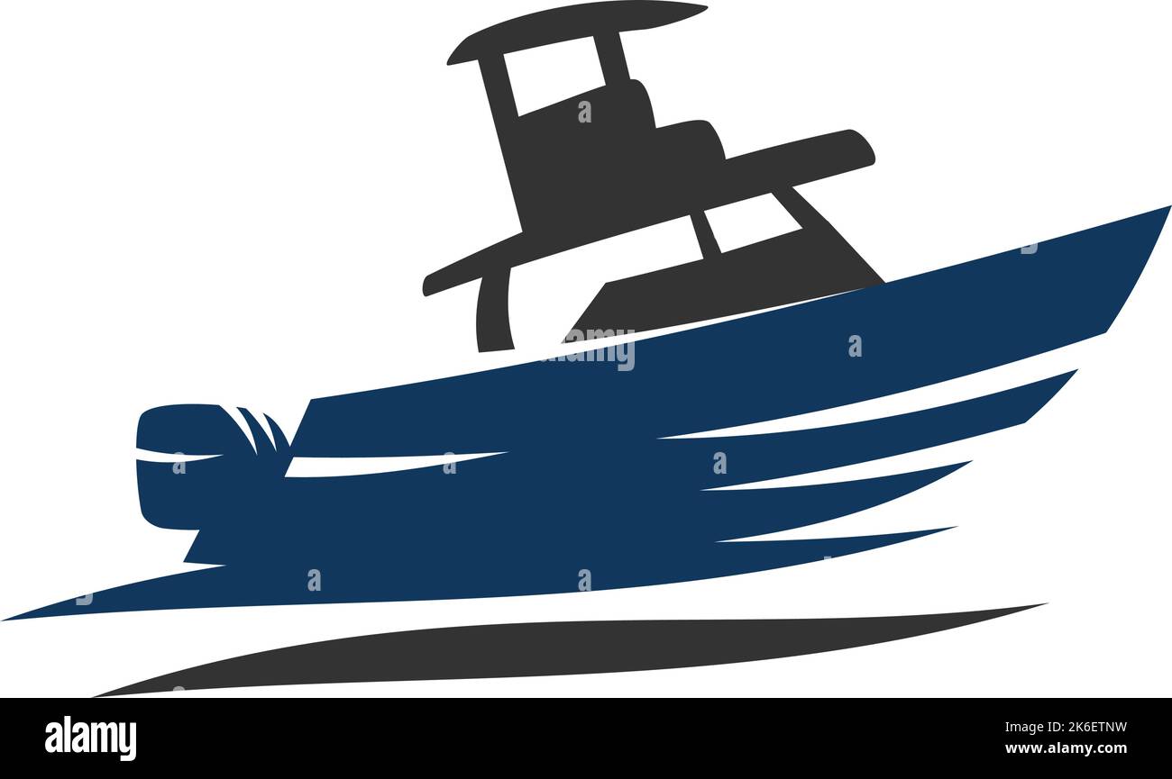 Marine console fishing boats logo Icon Illustration Brand Identity ...