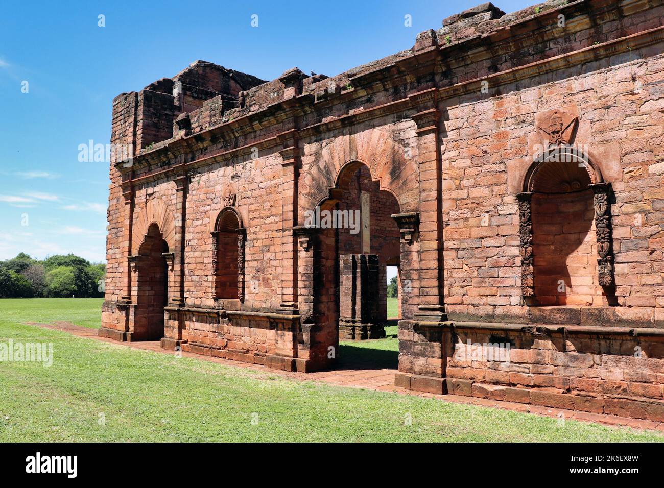 guarani jesuit ruins of paraguay jesus tavarangue Stock Photo