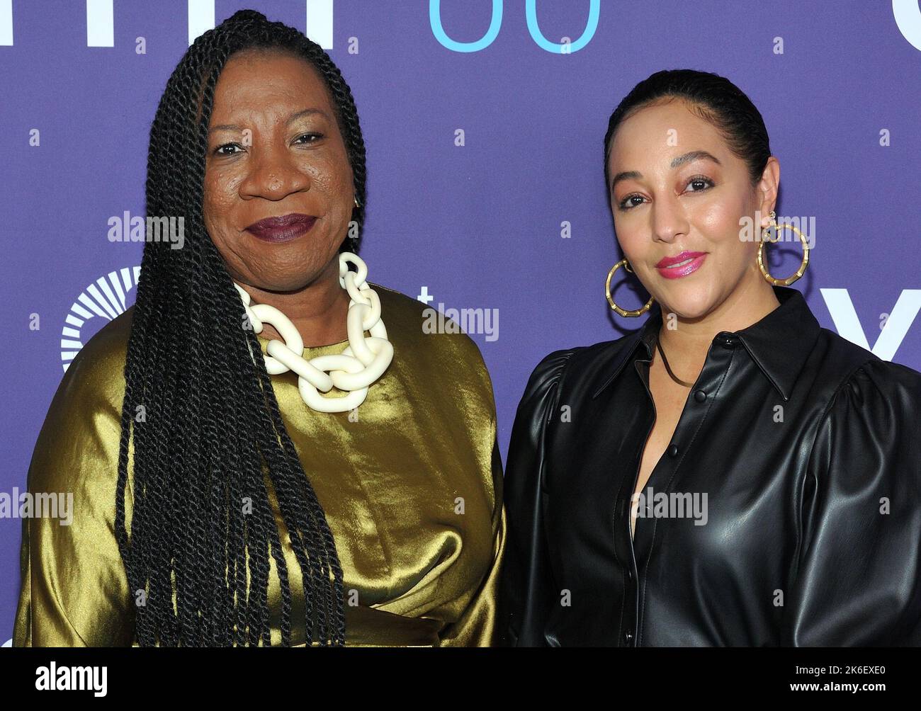 New York, USA. 13th Oct, 2022. LR Tarana Burke and Dani Ayers attend