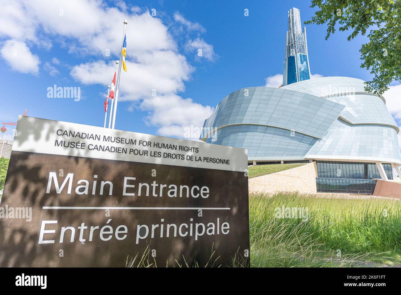 August 6 2022 - Winnipeg Manitoba Canada - The museum of Human rights ...