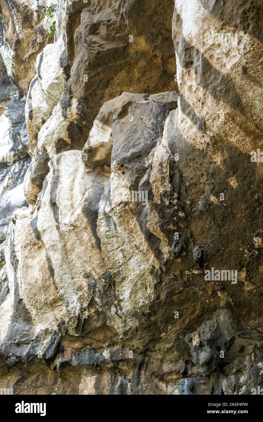 Close-up of natural cave in Chuanshan Scenic Spot in Guilin, Guangxi, China Stock Photo