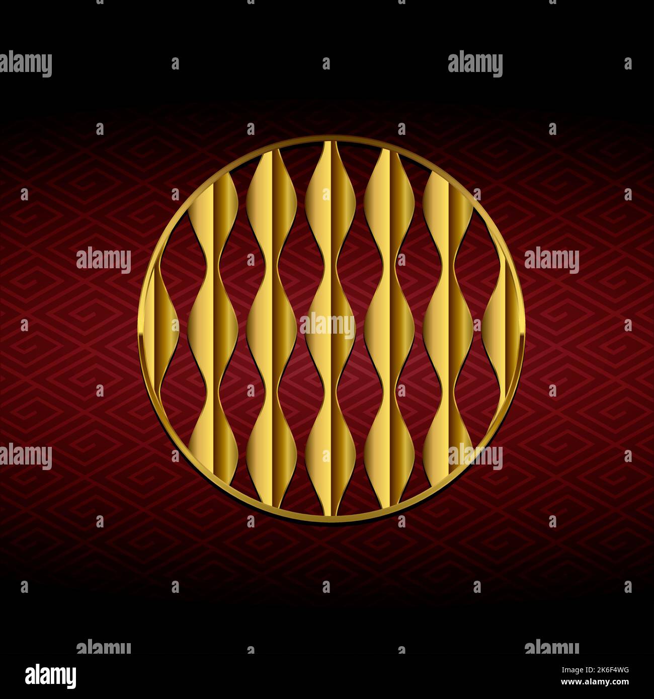 Oriental traditional geometric pattern illustration ( from Japan or ...