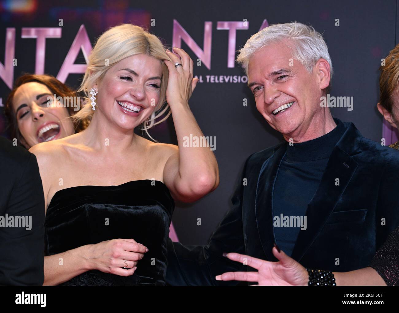 October 13th, 2022. London, UK. Holly Willoughby and Phillip Schofield win the Daytime TV  Award at the 2022 National Television Awards, Wembley Arena. Credit: Doug Peters/EMPICS/Alamy Live News Stock Photo