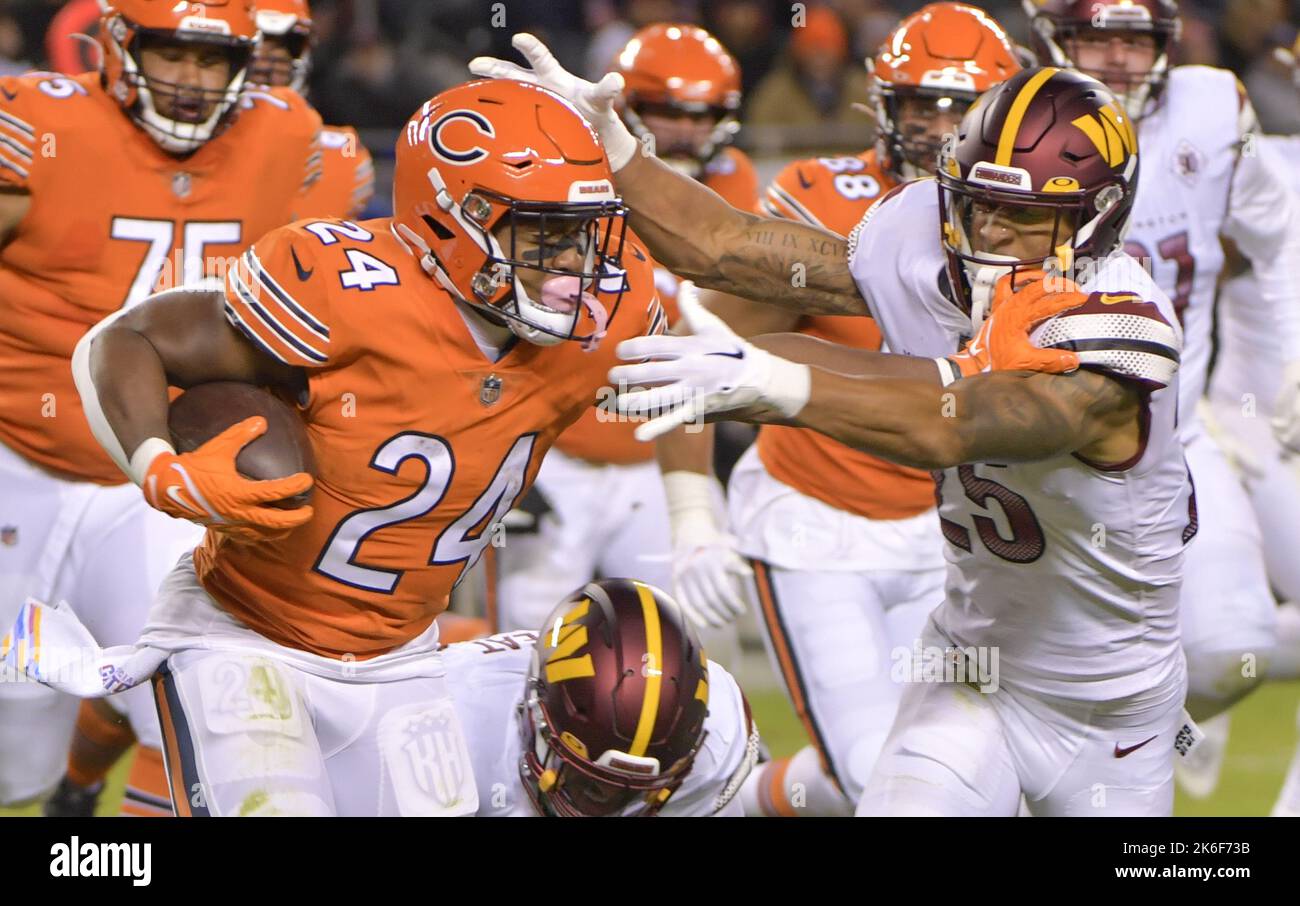 Washington Commanders cornerback Benjamin St-Juste (25) against the Denver  Broncos of an NFL football game Sunday September 17, 2023, in Denver. (AP  Photo/Bart Young Stock Photo - Alamy