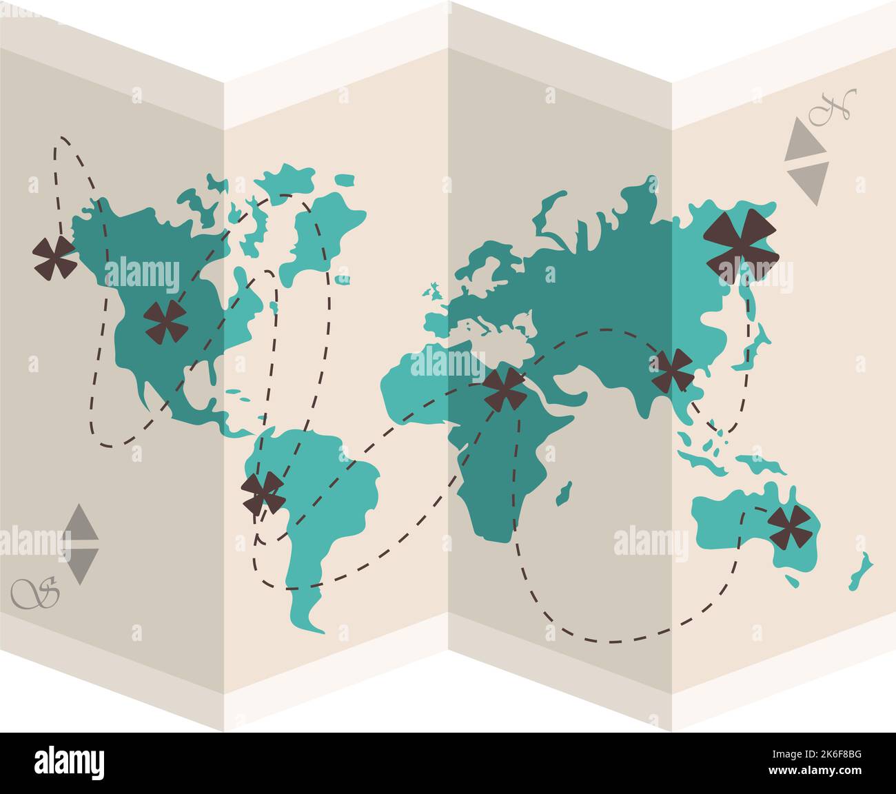 paper map guide Stock Vector Image & Art Alamy