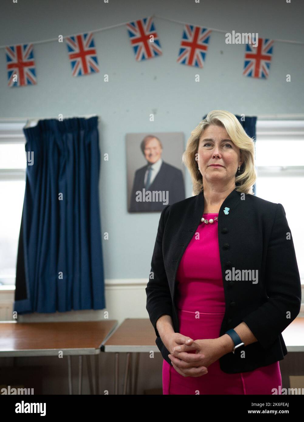 Southend West MP, Anna Firth being interviewed by PA Media at the ...