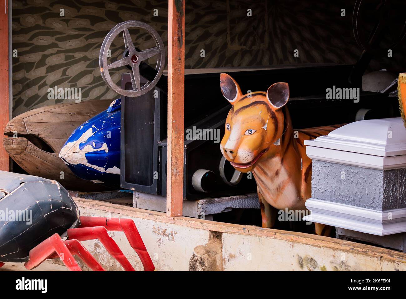 Interesting View of the Traditional  Coffins in Animal Format, Ghana Stock Photo