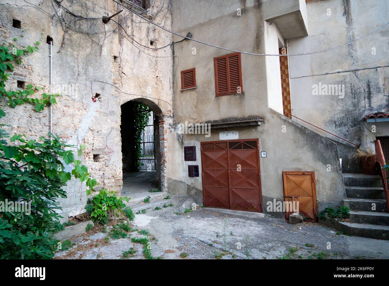 The photos represent what is today and what was San Donato di Ninea. An