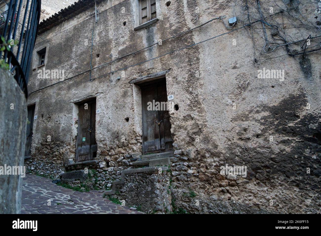 The photos represent what is today and what was San Donato di Ninea. An