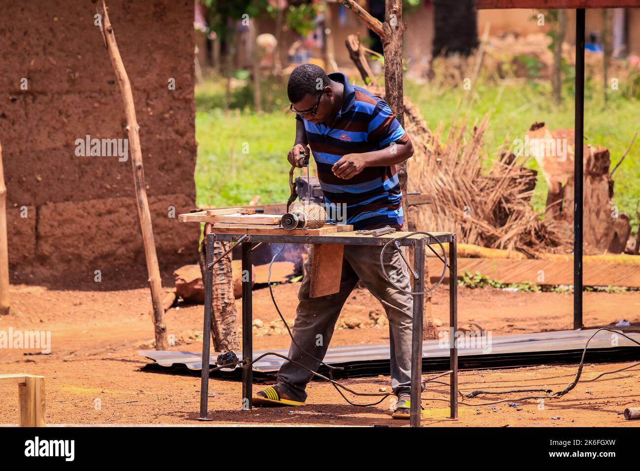 Accra, Ghana April 06, 2022 Local African People doing daily job in