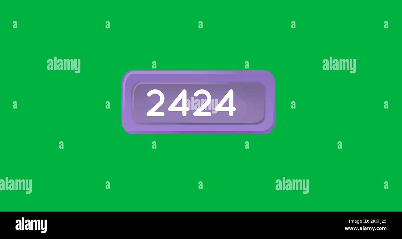 Image of 2424 notifications on green background. Social media ...