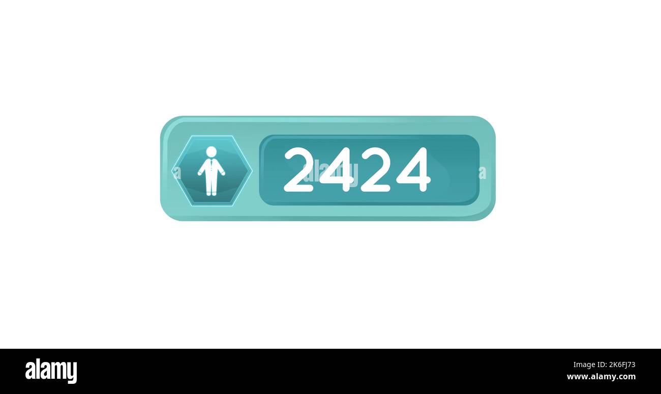 Image of 2424 users on white background. Social media, communication ...