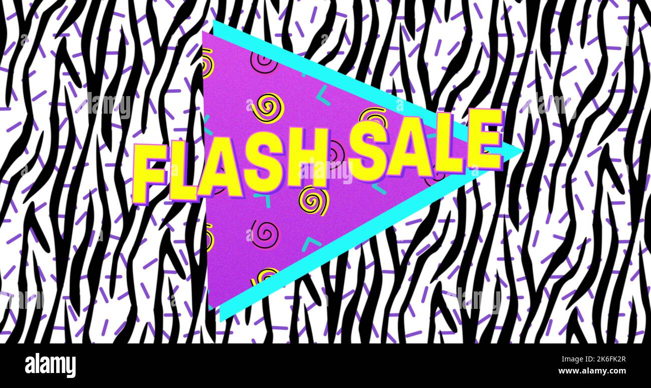 Image of Bold Flash Sale Advertisement in Retro Eighties Style ...