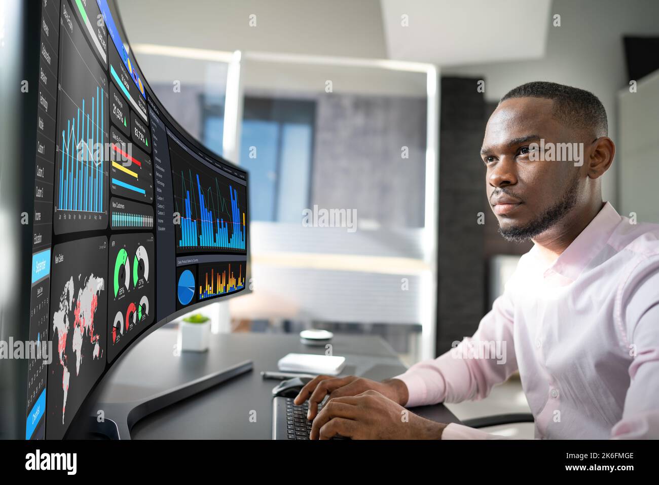 Business data analytics dashboard and kpi performance stock photo alamy