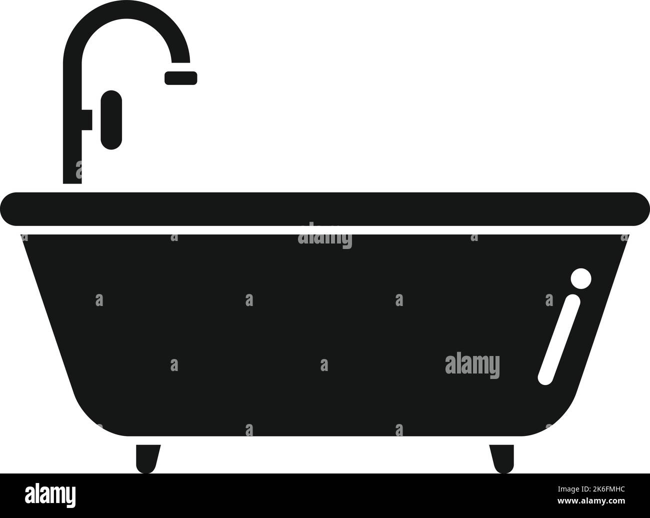 Bathtub icon simple vector. Water pipe. Service plumber Stock Vector ...
