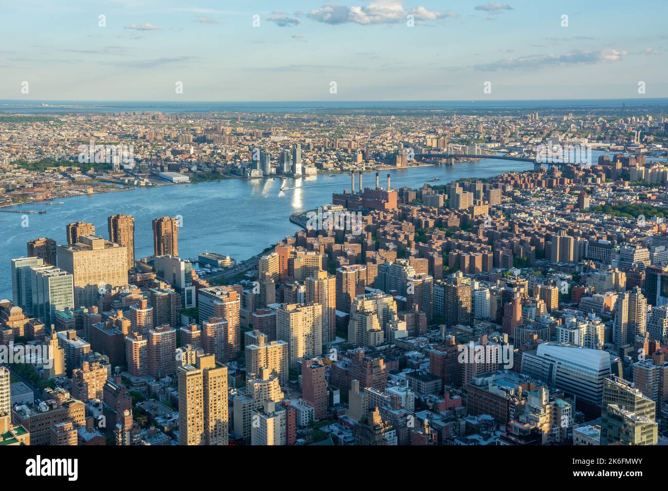 New York City, United States of America – May 8, 2017. Aerial view over Kips Bay, Murray Hill, Tudor and Medical City neighborhoods of Manhattan in Ne Stock Photo