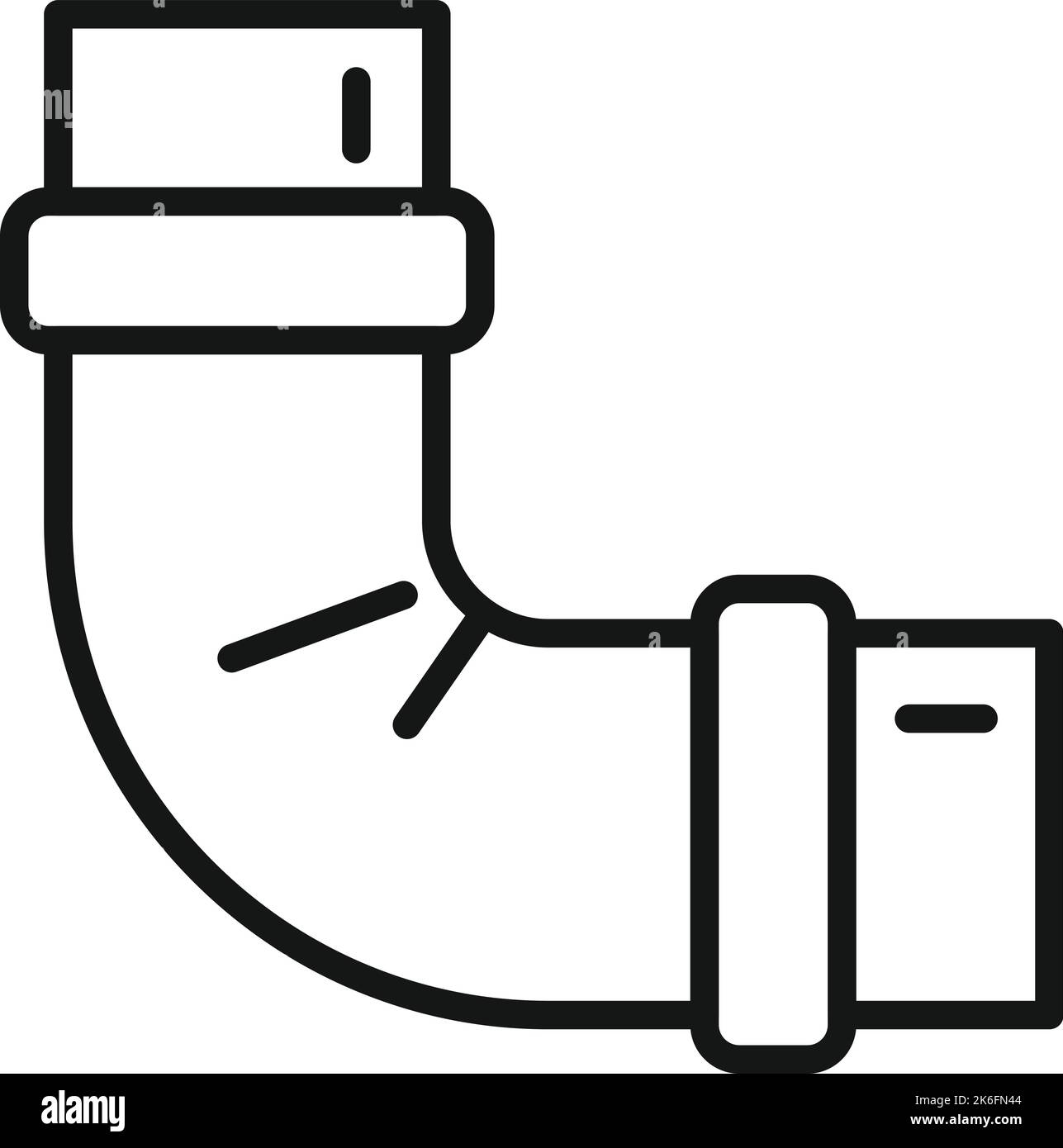 Curve pipe icon outline vector. Service drain. Pump sink Stock Vector ...