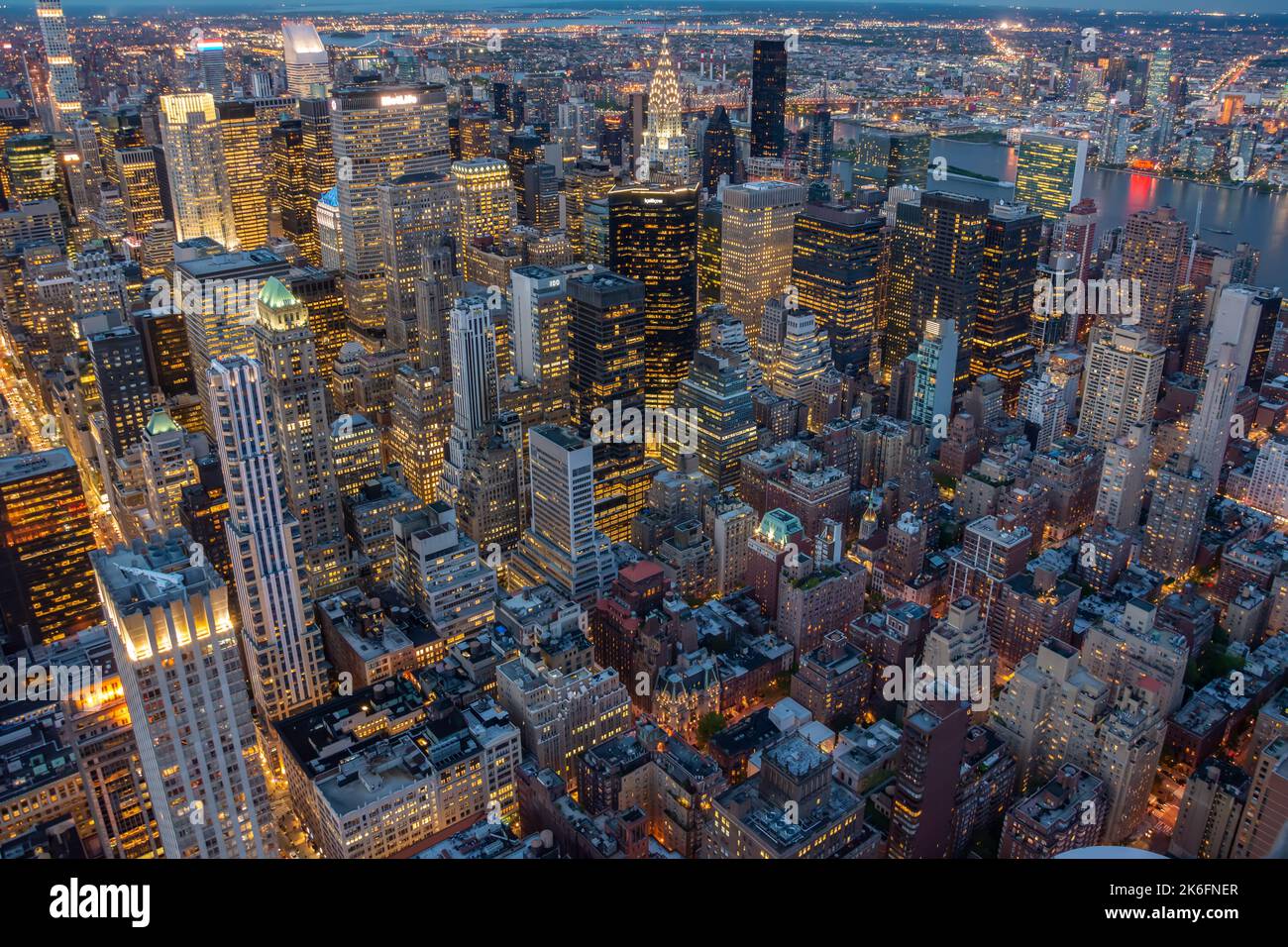 New York City, United States of America – May 8, 2017. View over skyscrapers of the Midtown and Murray Hill neighborhoods of Manhattan in New York Cit Stock Photo