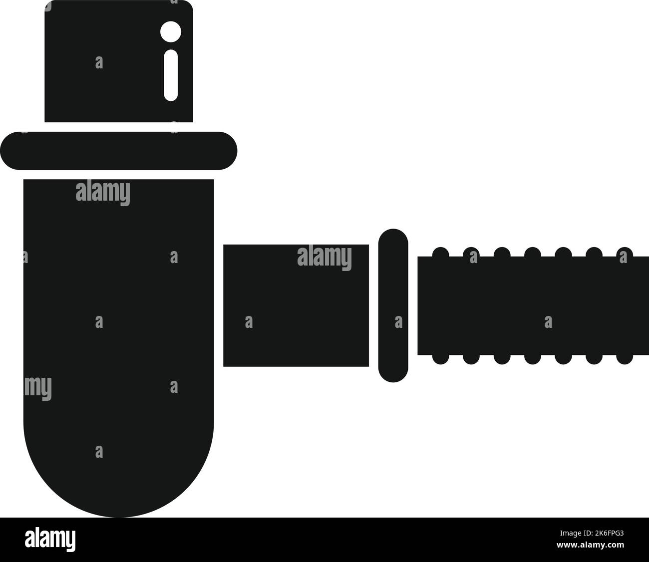 Service drain icon simple vector. Water pipeline. Sewer construction ...