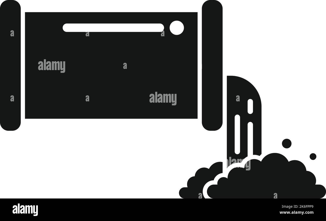 Drain pipe icon flat vector. Sewerage water. Sink service Stock Vector ...