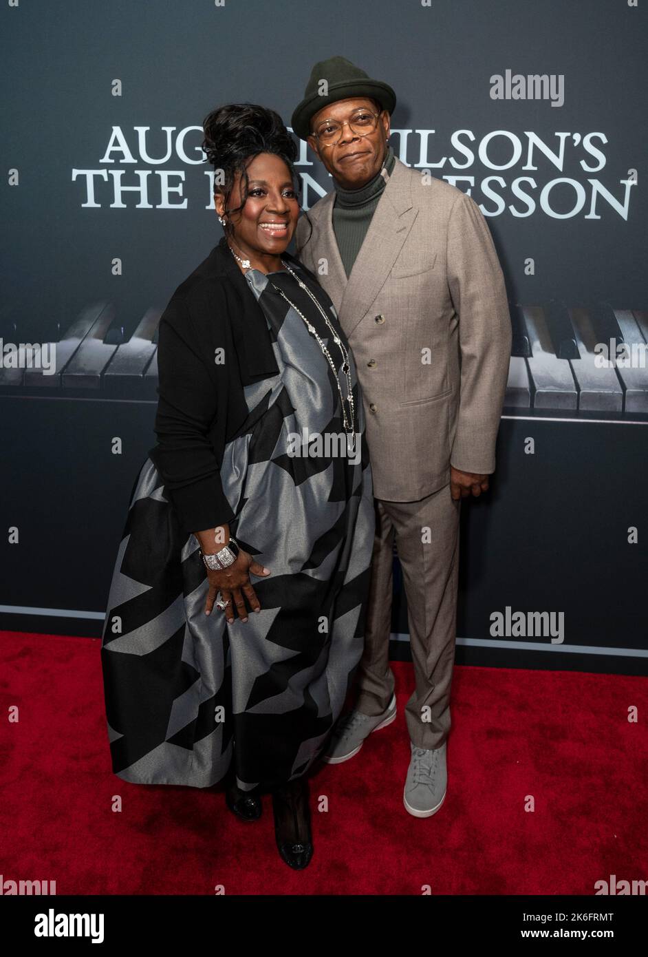 LaTanya Richardson Jackson and Samuel Jackson attend opening night of revival of August Wilson's The Piano Lesson at Ethel Barrymore Theatre on October 13, 2022 Stock Photo