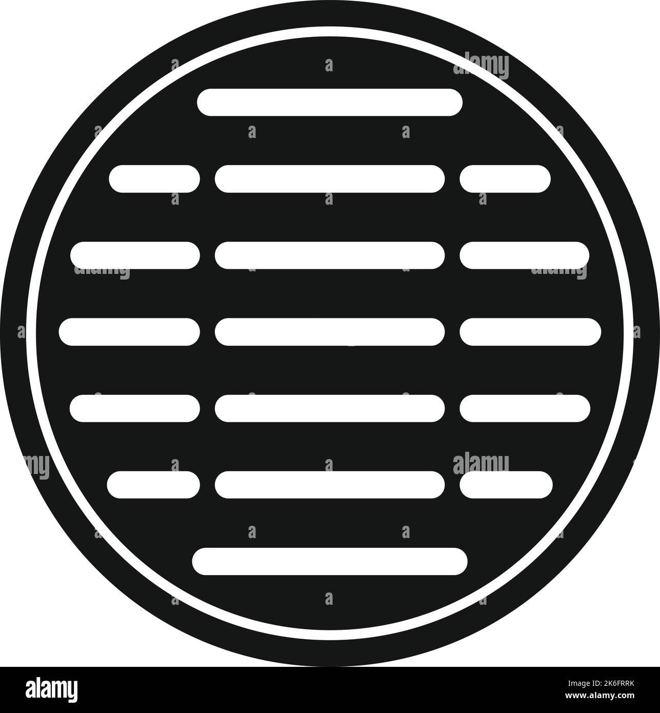 Safety manhole icon simple vector. City lid. Pir circle Stock Vector