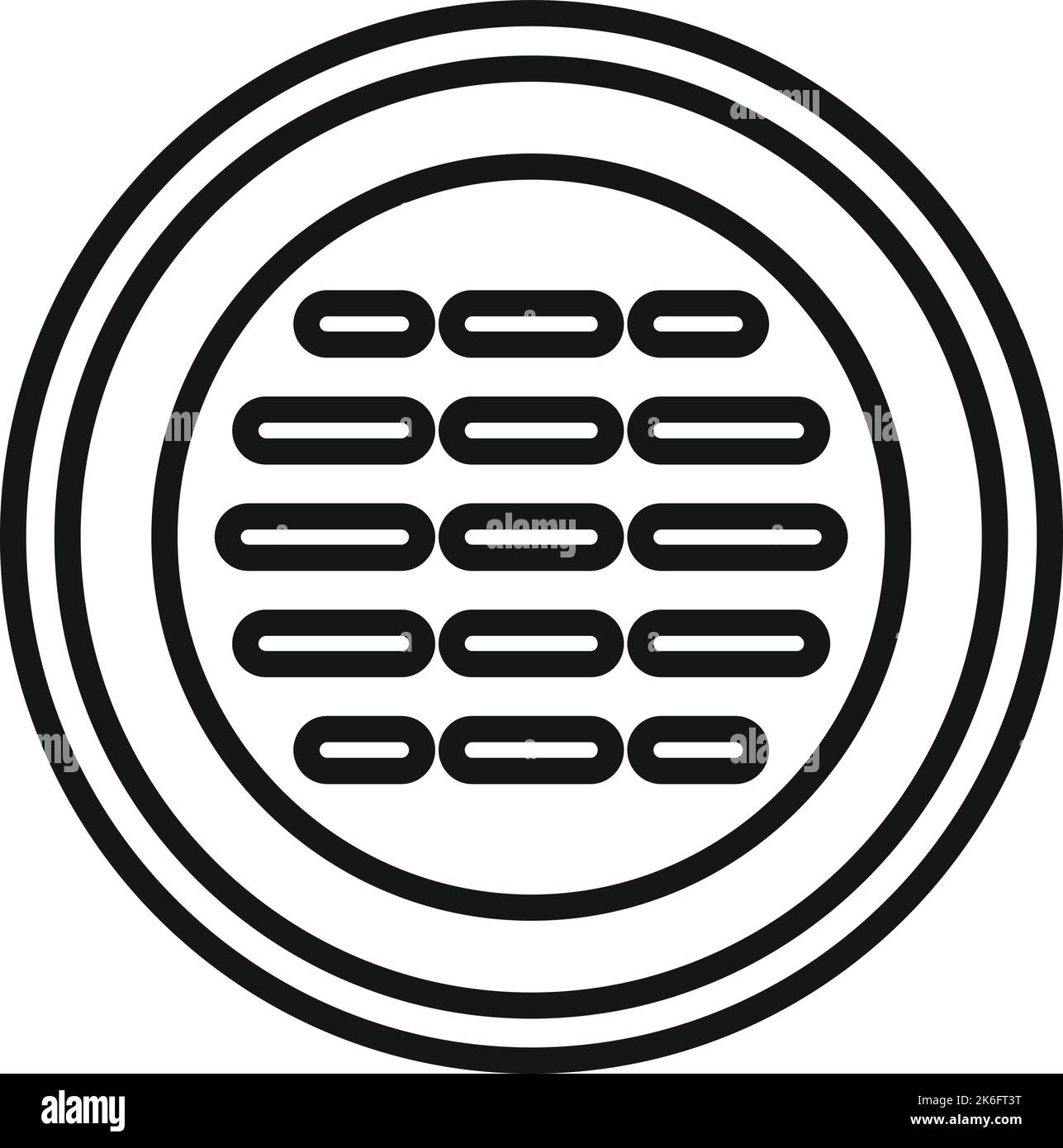 Hatch Manhole Icon Outline Vector. City Road. Street Sewage Stock 