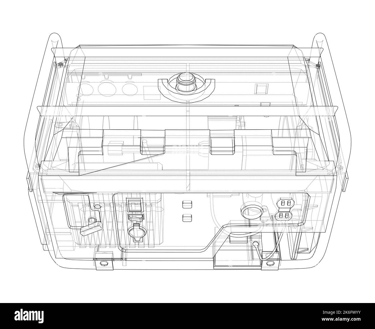 Generator Top Viewe Portable Electro Generator. Vector Stock Vector Image & Art - Alamy