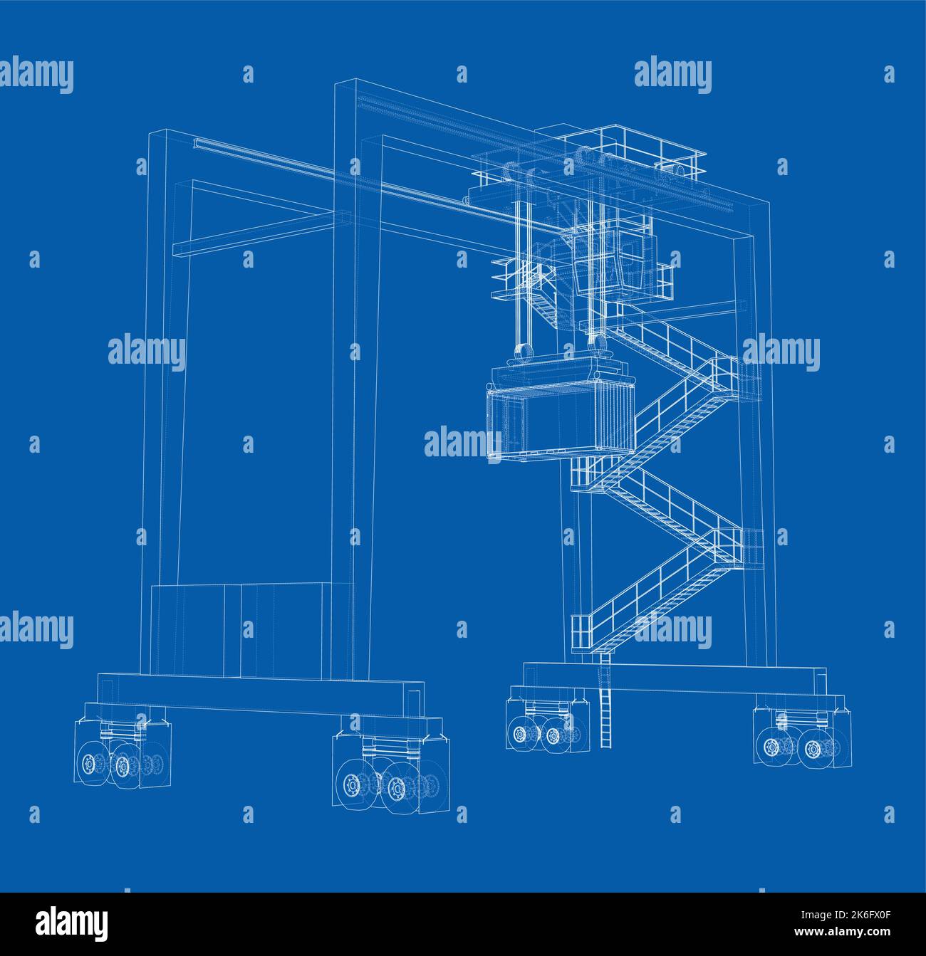 Port cargo crane. Vector Stock Vector Image & Art - Alamy
