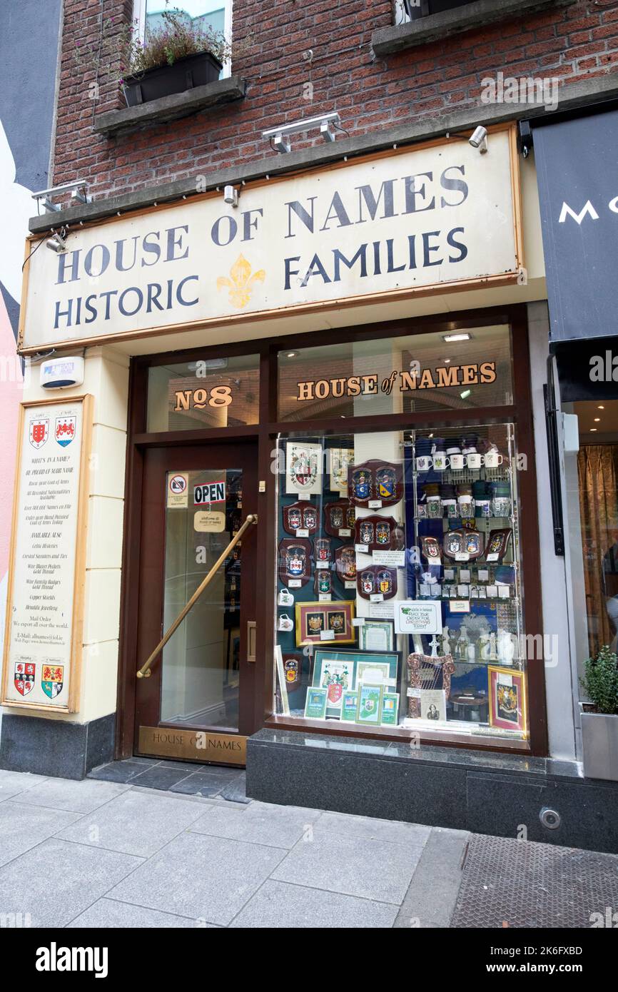 house of names historic irish family name shop on fleet street dublin