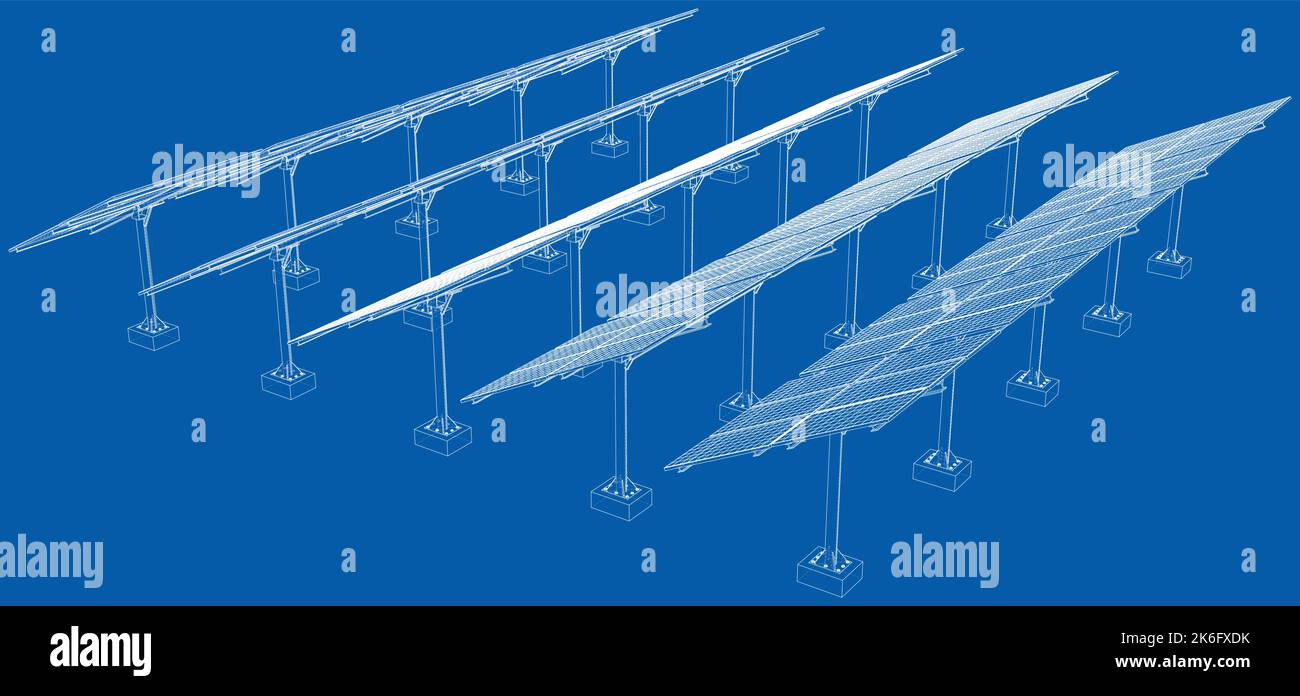 Solar Panel Field. Vector Stock Vector Image & Art - Alamy