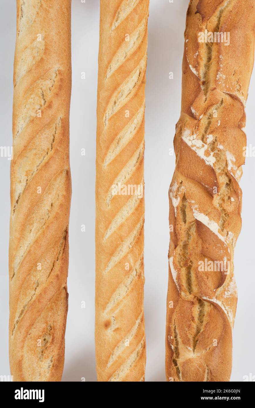 Three different types of loaves of bread Stock Photo Alamy