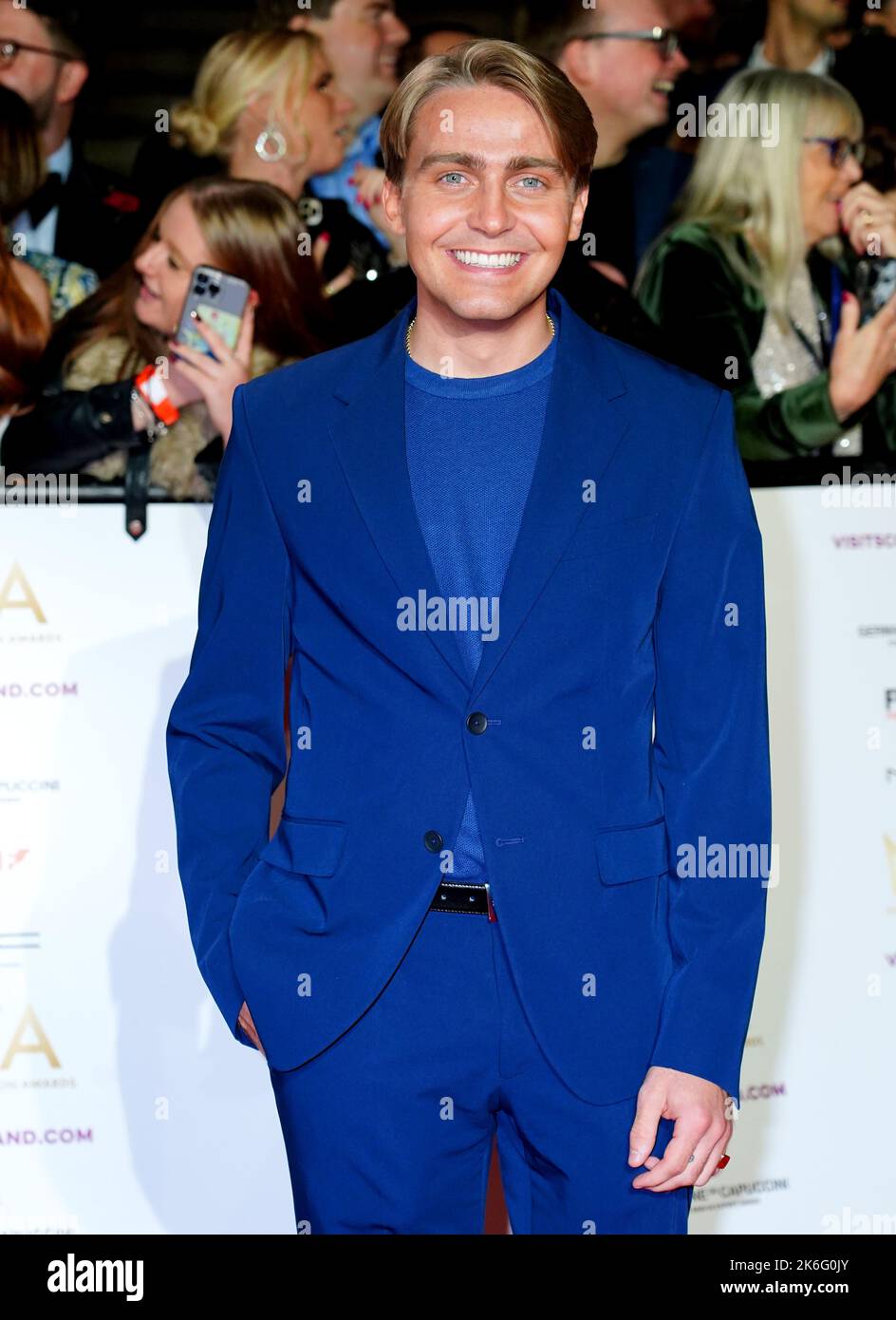 Barney Walsh attending the National Television Awards 2022 held at the OVO Arena Wembley in London. Picture date: Thursday October 13, 2022. Stock Photo